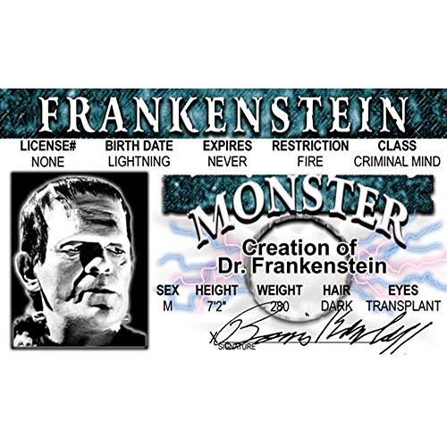 Signs 4 Fun Numidf Frankenstein s Driver s License