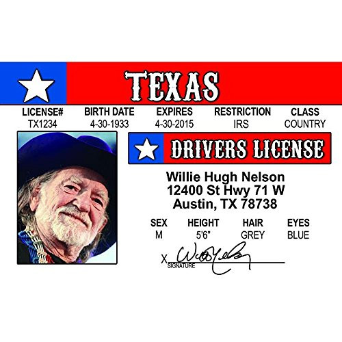 Signs 4 Fun Ncidwn Willie N s Driver s License