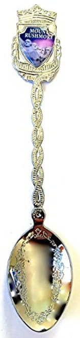 Mount Rushmore South Dakota State Souvenir Collectible Twist Spoon 5  lpco