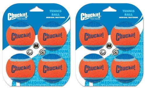 Chuckit  Tennis Ball Medium 8pk  2 x 4pk