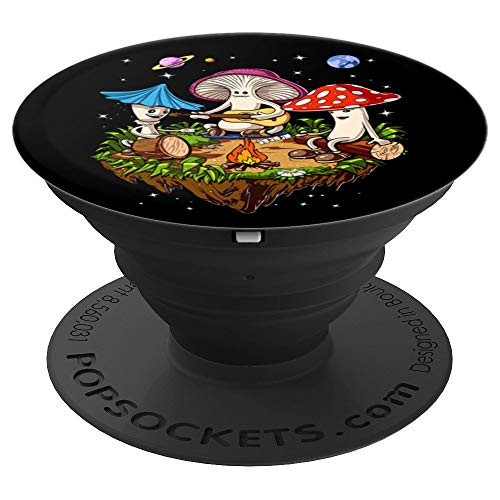 Hippie Magic Mushrooms Psychedelic Psilocybin Fungi Festival PopSockets Grip and Stand for Phones and Tablets