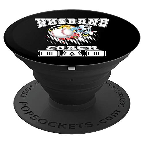 Husband Coach Dad Baseball Family Sports Team Game PopSockets Grip and Stand for Phones and Tablets