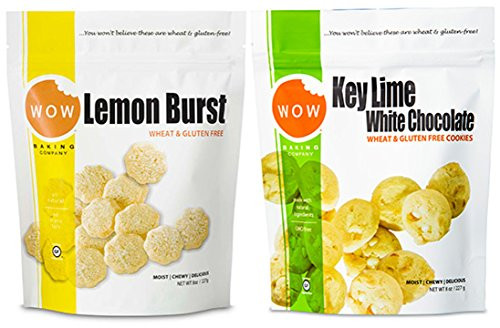 WOW Baking Company Cookies Lemon Burst Key Lime White Chocolate 8 Ounce  Variety Bundle Pack of 2