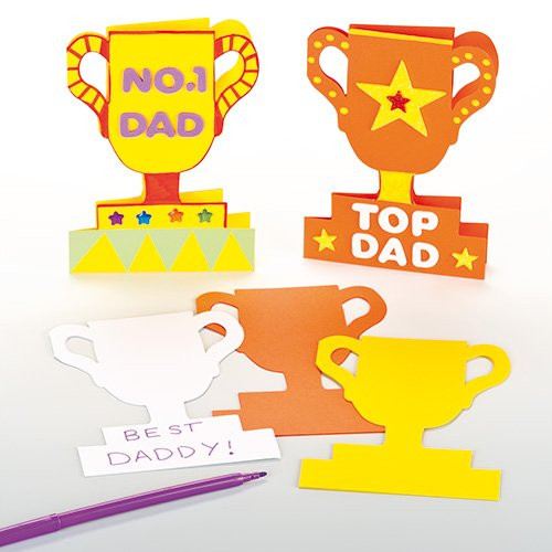 Baker Ross Father s Day Trophy Greeting Card Blanks Pack of 6 for Children to Color in Decorate Personalise Baker Ross Father s Day Trophy Greeting Card Blanks Pack of 6 for Children to Color in Decorate Personalise