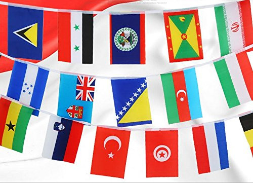 URTop 82 Feet 82 x 55 International String Flags Banners 100 Countries Flags World Flags Pennant Banner for Olympics Grand Opening Sports Bars Clubs Party Events Decorations URTop 82 Feet 82 x 55 International String Flags Banners 100 Countries Flags World Flags Pennant Banner for Olympics Grand Opening Sports Bars Clubs Party Events Decorations