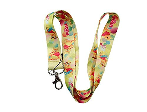 Premium Lanyard Winnie The Pooh Cartoon Themed Yellow   Hook   Phone String   Keychains or ID Badge Holders