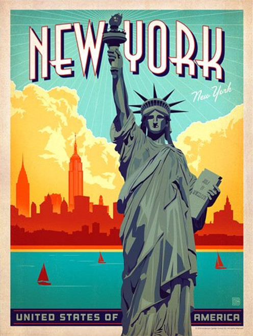 American Vinyl New York NY Statue of Liberty Bumper Sticker Vintage Bumper Lady American Vinyl New York NY Statue of Liberty Bumper Sticker Vintage Bumper Lady