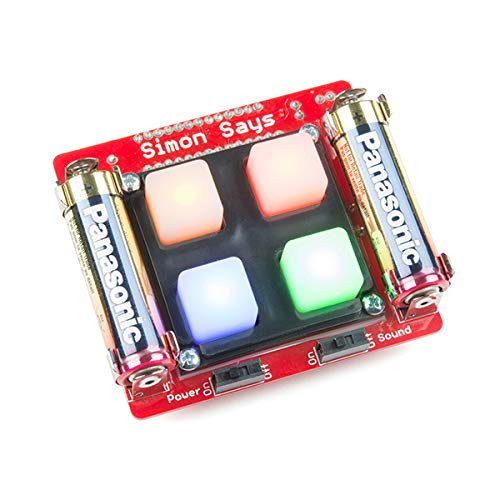 SparkFun Simon Says   Through Hole Soldering Kit   Beginning Skill Level Project Build a Game Use for STEM Education Learning Classroom at Home Library Makerspace Fun for Kids and Adults
