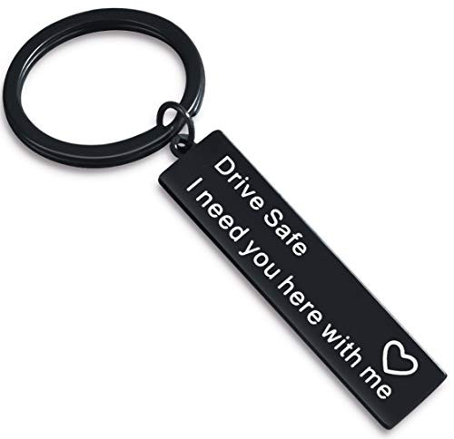 Drive Safe Keychain I Need You Here with Me Valentines Day Gift for Trucker Husband Wife Dad Mum Boyfriend Girlfriend Drive Safe Keychain I Need You Here with Me Valentines Day Gift for Trucker Husband Wife Dad Mum Boyfriend Girlfriend