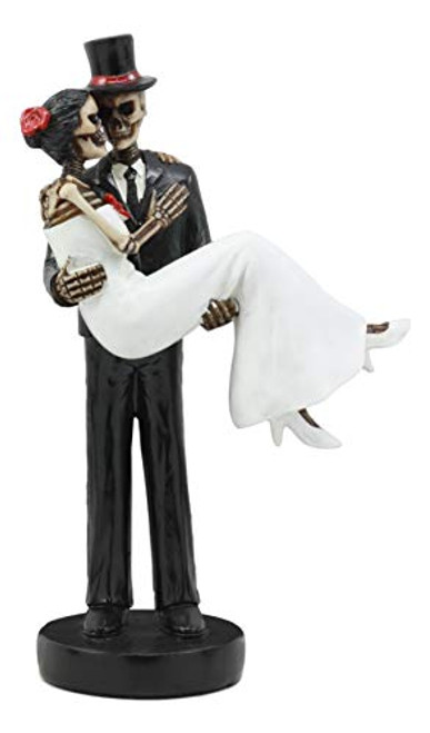 Ebros Love Never Dies Couple Wedding Groom Carrying Bride Skeleton Cake Topper The Eternal Kiss Figurine Decor Statue Ebros Love Never Dies Couple Wedding Groom Carrying Bride Skeleton Cake Topper The Eternal Kiss Figurine Decor Statue