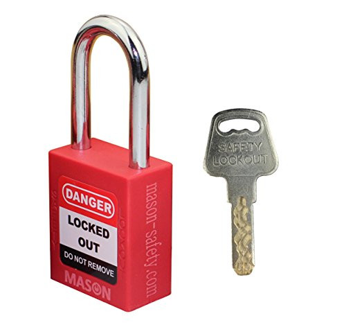 Mason Lockout Tagout KEYED Differently Safety Lockout Padlock Red Loto