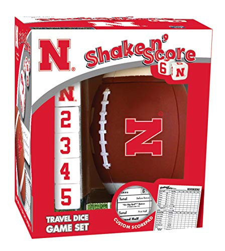 MasterPieces NCAA Nebraska Cornhuskers Shake N  Score Travel Dice Game