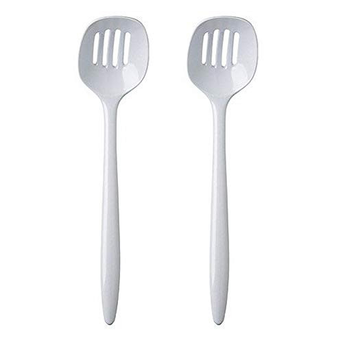 Rosti Spoons  Set of 2    Slotted   Melamine   White