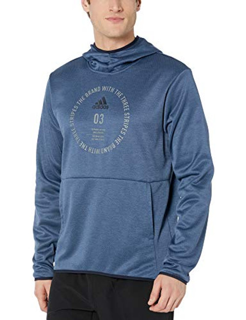 adidas Men s Team Issue Badge of Sport Hoodie Tech Ink Heather Black Medium