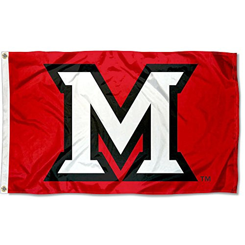 College Flags   Banners Co Miami Redhawks Beveled M Flag
