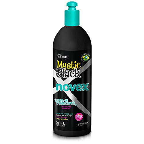 Novex Mystic Black Leave In Conditioner  169 oz  Baobab Oil Protects Adds Moisture to Kinky Curly Natural Hair Controls Frizz Softens Enhances Shine on Dry Coarse Relaxed or Colored Hair