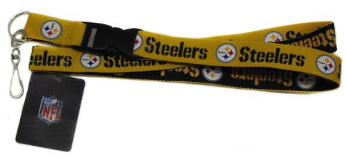 Pro Specialties Group NFL Pittsburgh Steelers Two Tone Lanyard Gold Black One Size Pro Specialties Group NFL Pittsburgh Steelers Two Tone Lanyard Gold Black One Size