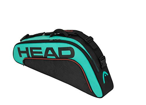 HEAD Tour Team 3R Pro Tennis Racquet Bag 3 Racket Tennis Equipment Duffle Bag   Black Teal One Size