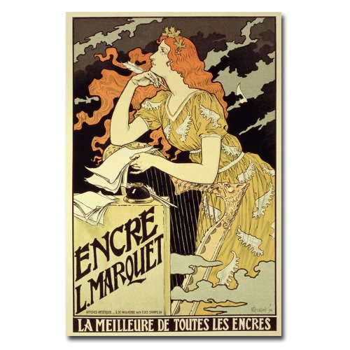 Marquet Ink 1892 by Eugene Grasset 16x24 Inch Canvas Wall Art