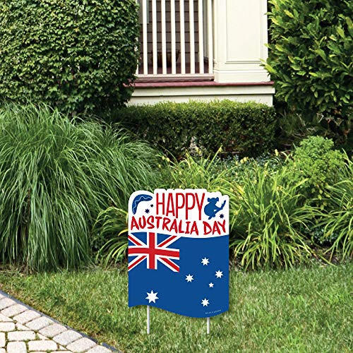 Big Dot of Happiness Australia Day   Outdoor Lawn Sign   GDay Mate Aussie Party Yard Sign   1 Piece