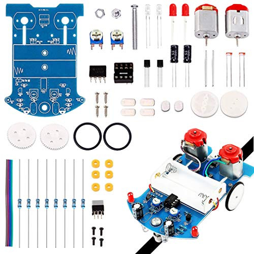 ICStation Simple Robot Soldering Practice Kit Line Following Tracking Smart Car  Stepper Motor  Electronic DIY Assemble Kit for Student Science STEM Learning Project