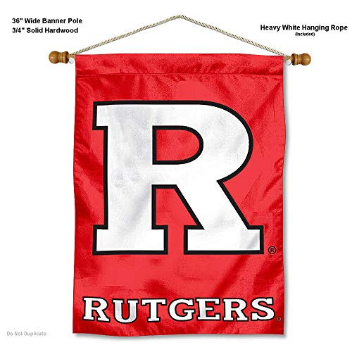 Rutgers Scarlet Knights Banner with Hanging Pole