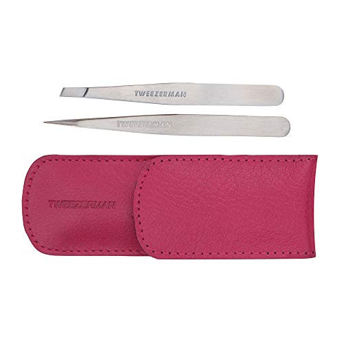 Tweezerman Petite Tweeze Set with Pink Case Model No 4048 PKR