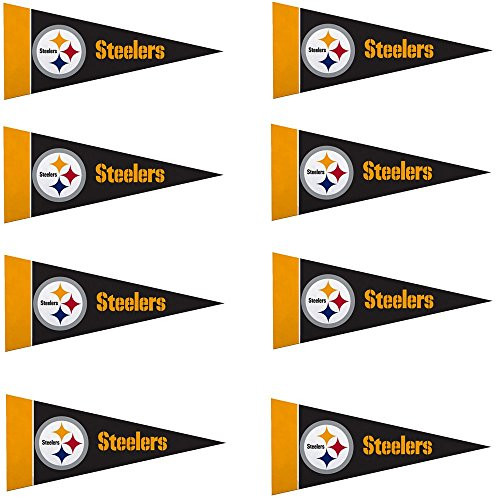 Rico Industries NFL Pittsburgh Steelers Pennant Mini  8 Piece  One Size Team Color