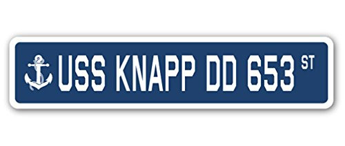 USS Knapp DD 653 Street Sign us Navy Ship Veteran Sailor Gift