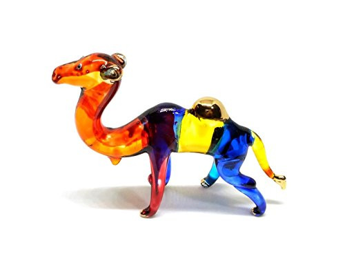 Handmade Mini Camel Art Glass Blown Desert/Wild Animal Figurine No.2 - Model Y2018