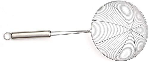 Tuelip Stainless Steel Deep Fry Strainer Wire Skimmer with Spiral Mesh Professional Grade Handle Skimmer Spoon Tuelip Stainless Steel Deep Fry Strainer Wire Skimmer with Spiral Mesh Professional Grade Handle Skimmer Spoon
