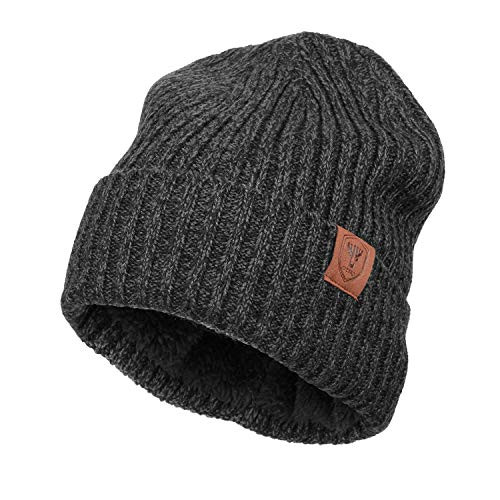 OZERO Winter Knit Hat Beanie Warm Polar Fleece Ski Stocking Cap for Men and Women