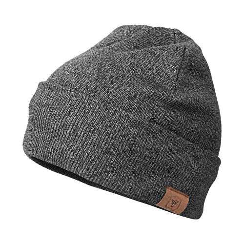 OZERO Winter Beanie Daily Hat Warm Polar Fleece Ski Stocking Skull Cap for Men and Women Gray