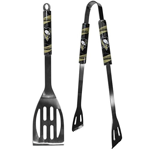 NHL Siskiyou Sports Fan Shop Pittsburgh Penguins 2 pc Steel BBQ Tool Set One Size Team Color NHL Siskiyou Sports Fan Shop Pittsburgh Penguins 2 pc Steel BBQ Tool Set One Size Team Color