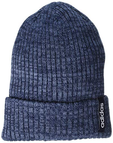 adidas Men s Hawthorn Fold Beanie Legend Ink Blue Tech Ink Marl Grey ONE SIZE