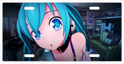 Vocaloid 3 Hatsune Miku Anime Vanity License Plate