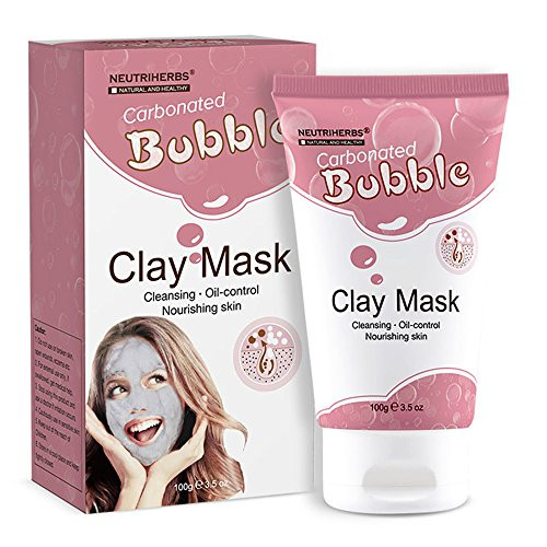 Carbonated Bubble Volcanic Clay Facial Mask for Moisturizing Oil-Control Deep Cleansing Beauty Skin Care Mask, Skin Nourishing Bubbling Clay Mask by Neutriherbs (100g)