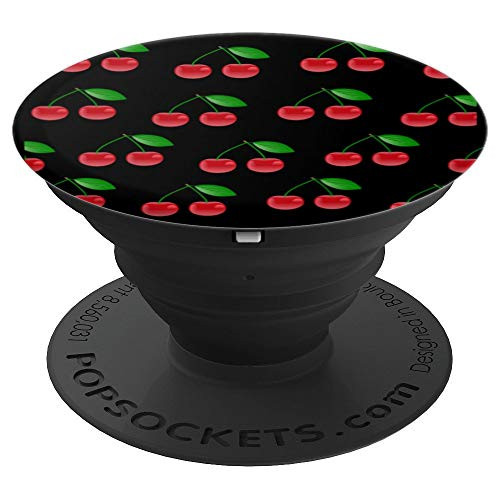 Cherry Pattern Fruit Cherry Stem Cherries Mothers Day Gift PopSockets Grip and Stand for Phones and Tablets