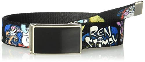 Nickelodeon Big Buckle Down Web Belt Ren   Stimpy Show Multicolor 10  Wide Fits up to Kids Size 20