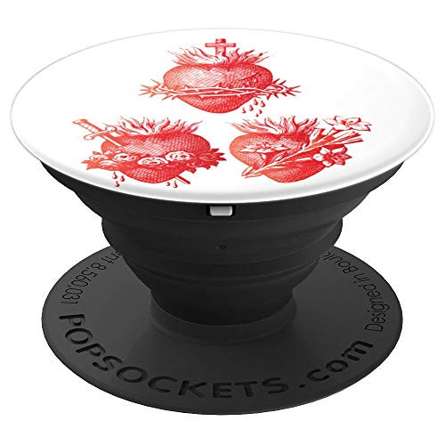 Sacred Heart of Jesus and Immaculate Heart of Mary Joseph 2R PopSockets Grip and Stand for Phones and Tablets
