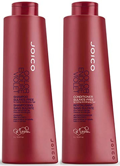 Joico Color Endure Violet Shampoo Conditioner Set for Toning Blonde and Gray Hair 338 Ounce Joico Color Endure Violet Shampoo Conditioner Set for Toning Blonde and Gray Hair 338 Ounce