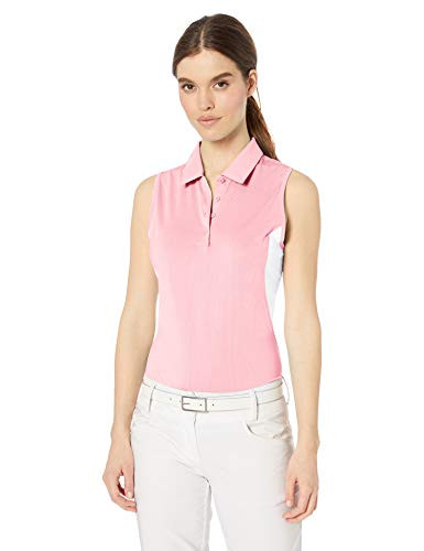 adidas Golf Ultimate Climacool Sleeveless Polo True Pink Large