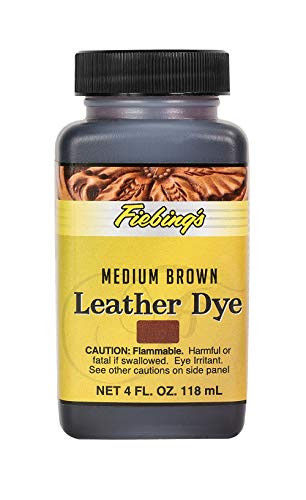 Fiebing s Leather Dye 4oz Medium Brown   alcohol based penetrating   permanent leather dye