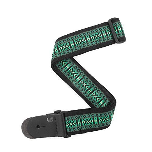Planet Waves T20W1422 2 Inch Woven Guitar Strap Green Monterey