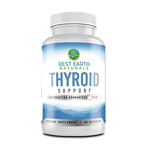 Thyroid Supplement to Promote Healthy Thyroid Function with Thyroid Support Vitamins Vitamin B 12 Iodine Magnesium Zinc Selenium Manganese L Tyrosine Bladderwrack Cayenne Kelp   More