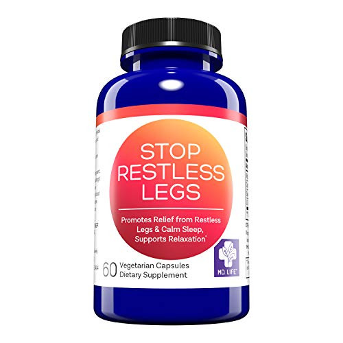 MD Life Restless Legs  60 Vegan Capsules  Restless Leg Syndrome Relief   Leg Cramps   Vitamin D3  Curcumin  Suan Zao Ren  Joint Health   Sleep Aid  Restless Leg Relief