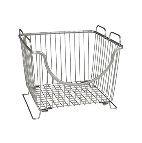 Spectrum Diversified Ashley Stackable Basket, Large, Satin Nickel