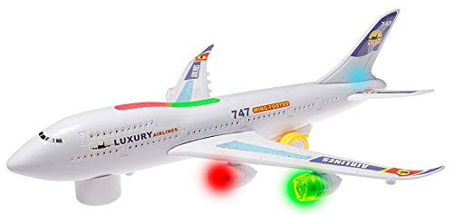 Top Race Boeing 747 Replica Model Airplane Toy with Lights and Real Sounds Bump and Go Action Top Race Boeing 747 Replica Model Airplane Toy with Lights and Real Sounds Bump and Go Action