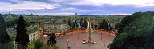 Posterazzi PPI128119L Town square with St Peter s Basilica in the background Piazza del Popolo Rome Italy Poster Print 36 x 12
