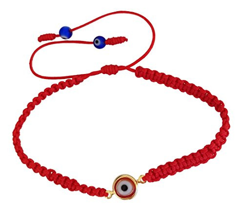 Lucky Charms USA Evil Eye Red String Protection Bracelet with Red Lucky Eye to Ward Off The Evil Eye Mal De Ojo